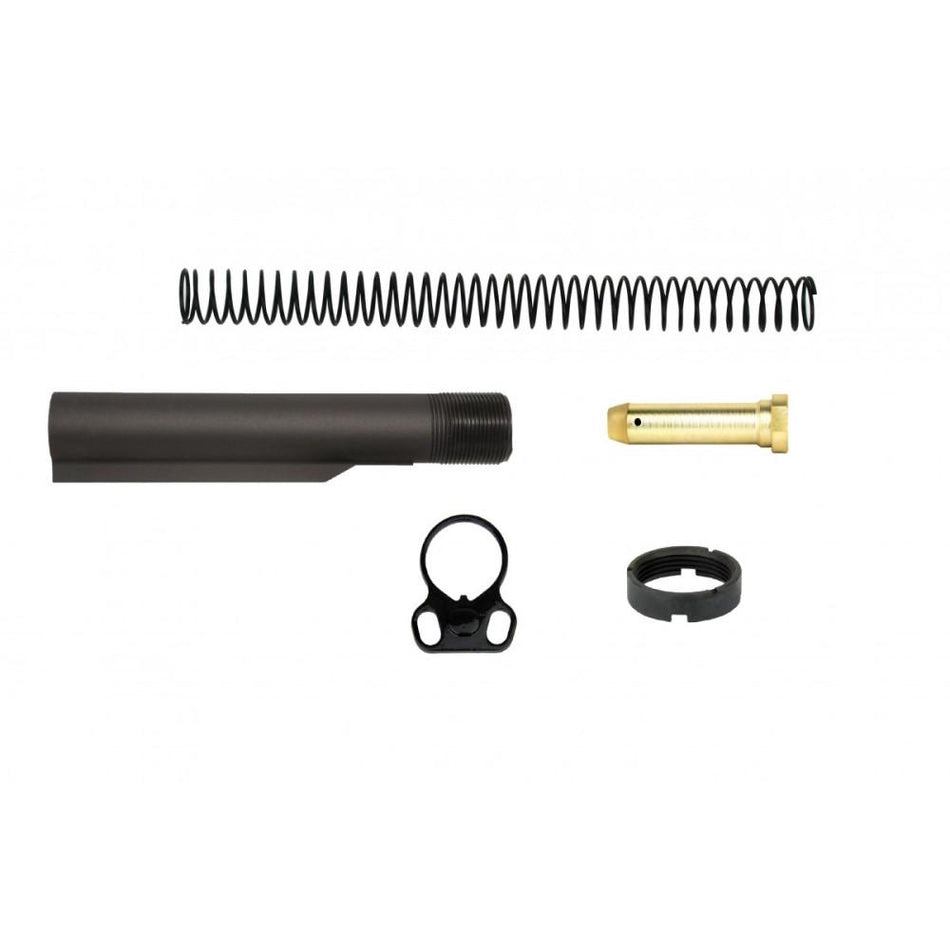TacFire AR-15 Buffer Tube Kit Mil-Spec 6-Position Dual Loop End Plate