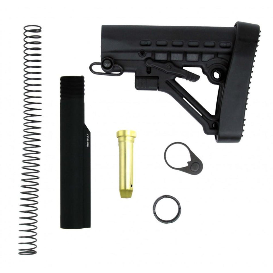 TacFire AR-15 Mil-Spec 6-Position Stock and Buffer Tube Kit with QD