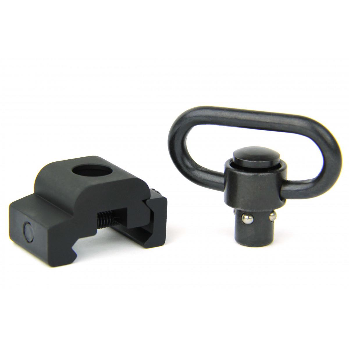 TacFire Sling Adapter Rail Mount w/ Quick Detach Push Button Swivel