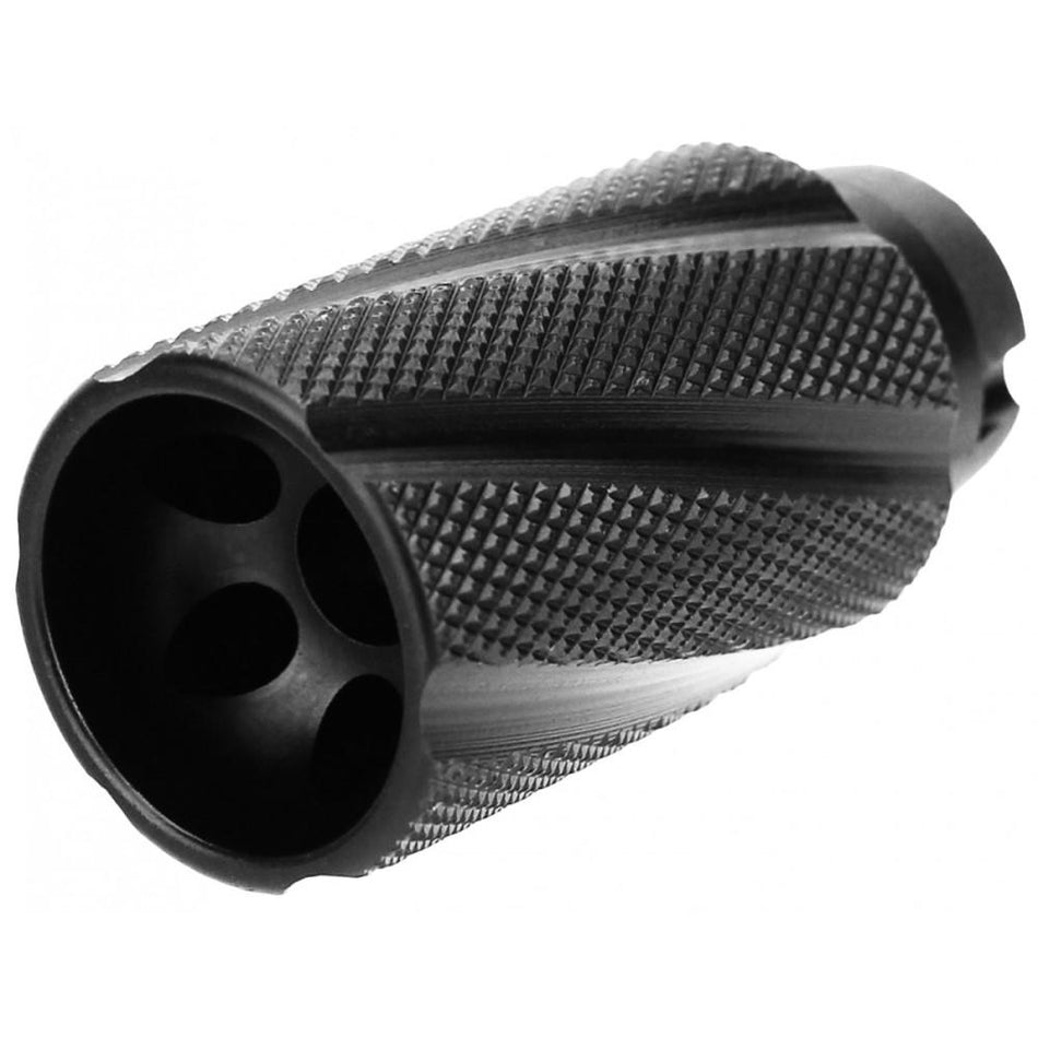 TacFire 14x1 LH Knurled Linear Compensator for 7.62x39 Flash & Concussion Forwarder Black