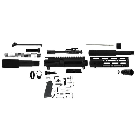 TacFire Unassembled AR-300 Blackout Pistol Build Kit 7.5" with LPK