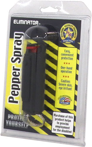 PSP Black Hard Case Pepper Spray with Key Ring 0.5 oz