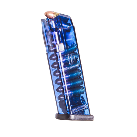 Elite Tactical Systems Glock 17/19/26 9mm Luger Blue 17rd Magazine Gen 1-5