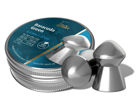 H&N Baracuda Green .22 Cal 12.65 Grain Lead-Free Airgun Pellets 200/ct