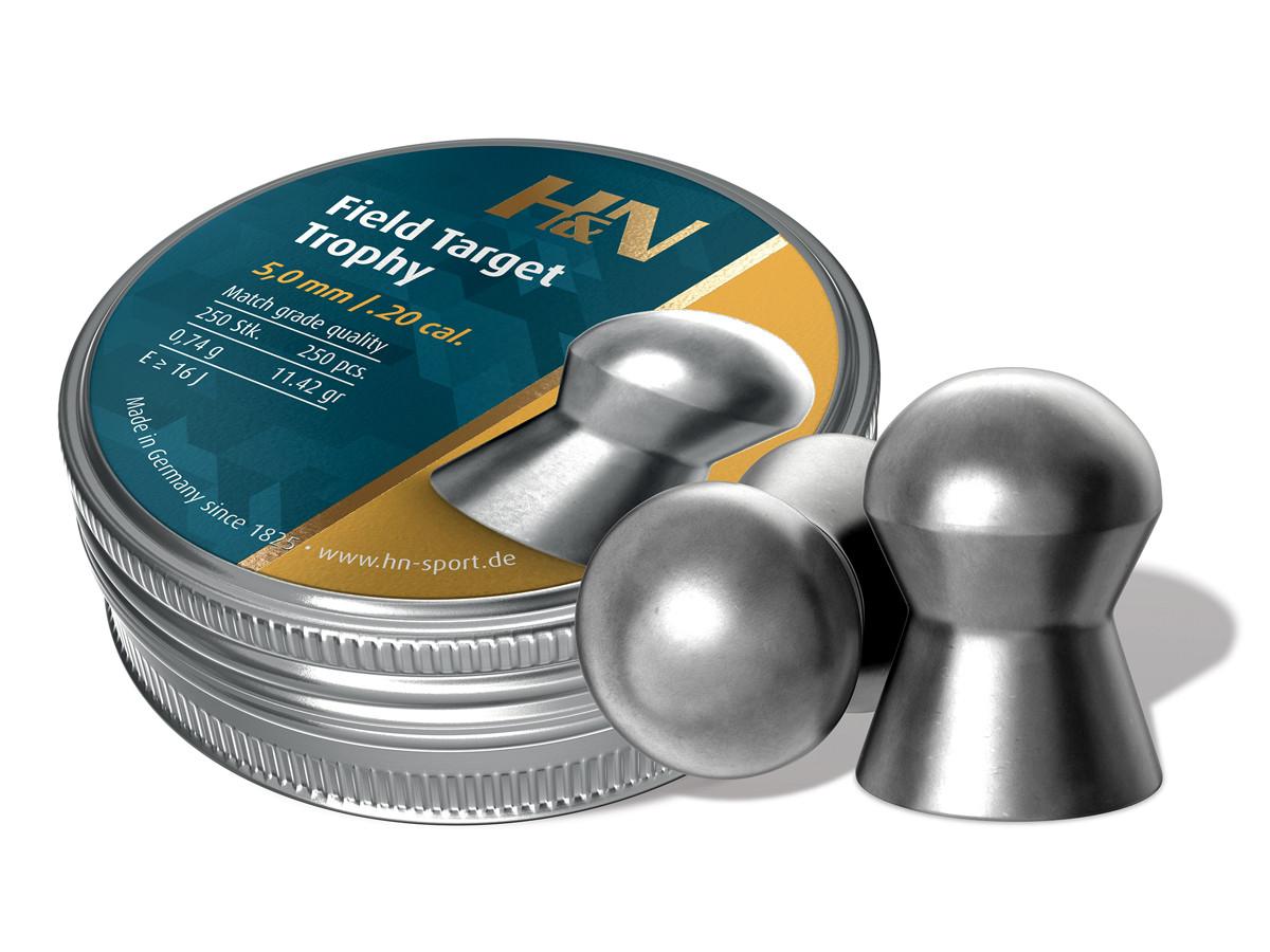 H&N Field Target Trophy Round Tin Pellets .20 Cal 250 Pack