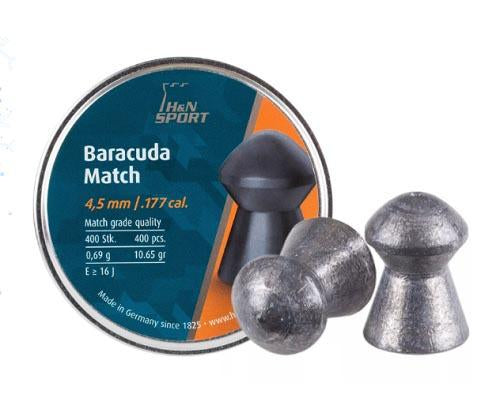 H&N Baracuda Match .177 Cal Pellets 4.50mm Head Size 400 Pk