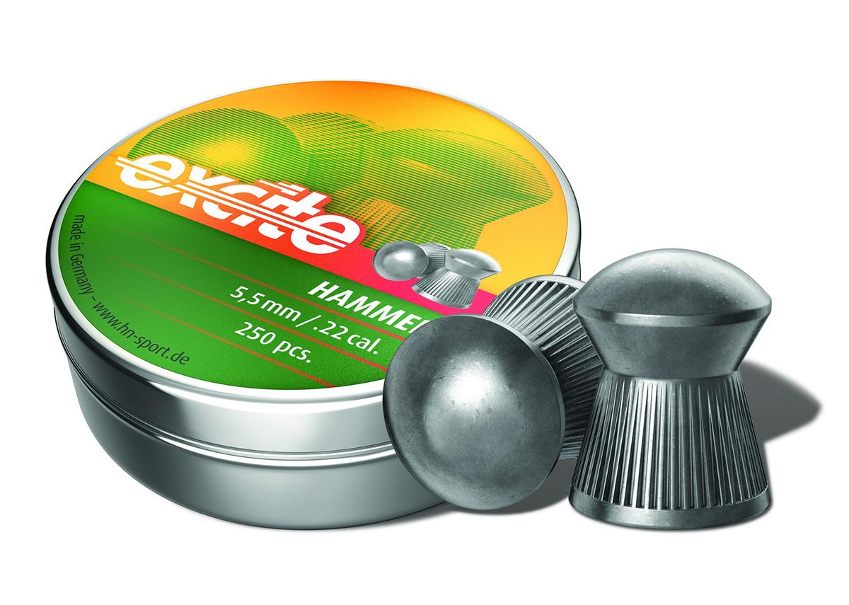 H&N Excite Hammer .22 Cal Domed Airgun Pellets for Plinking