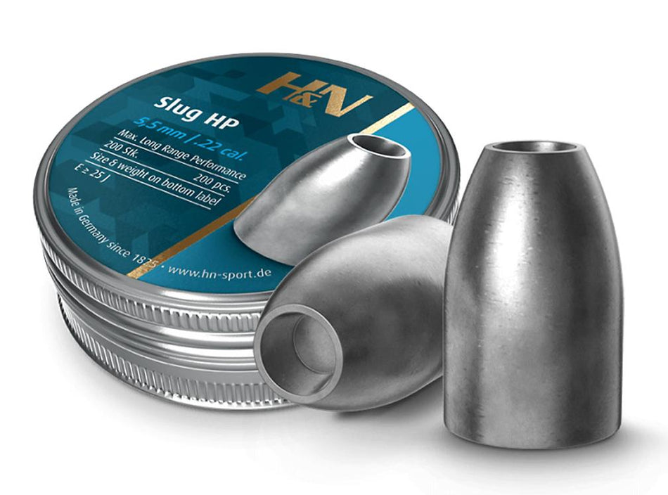 H&N Slug HP 23gr .22 Cal 5.51mm Head Pellets - 200 Pack