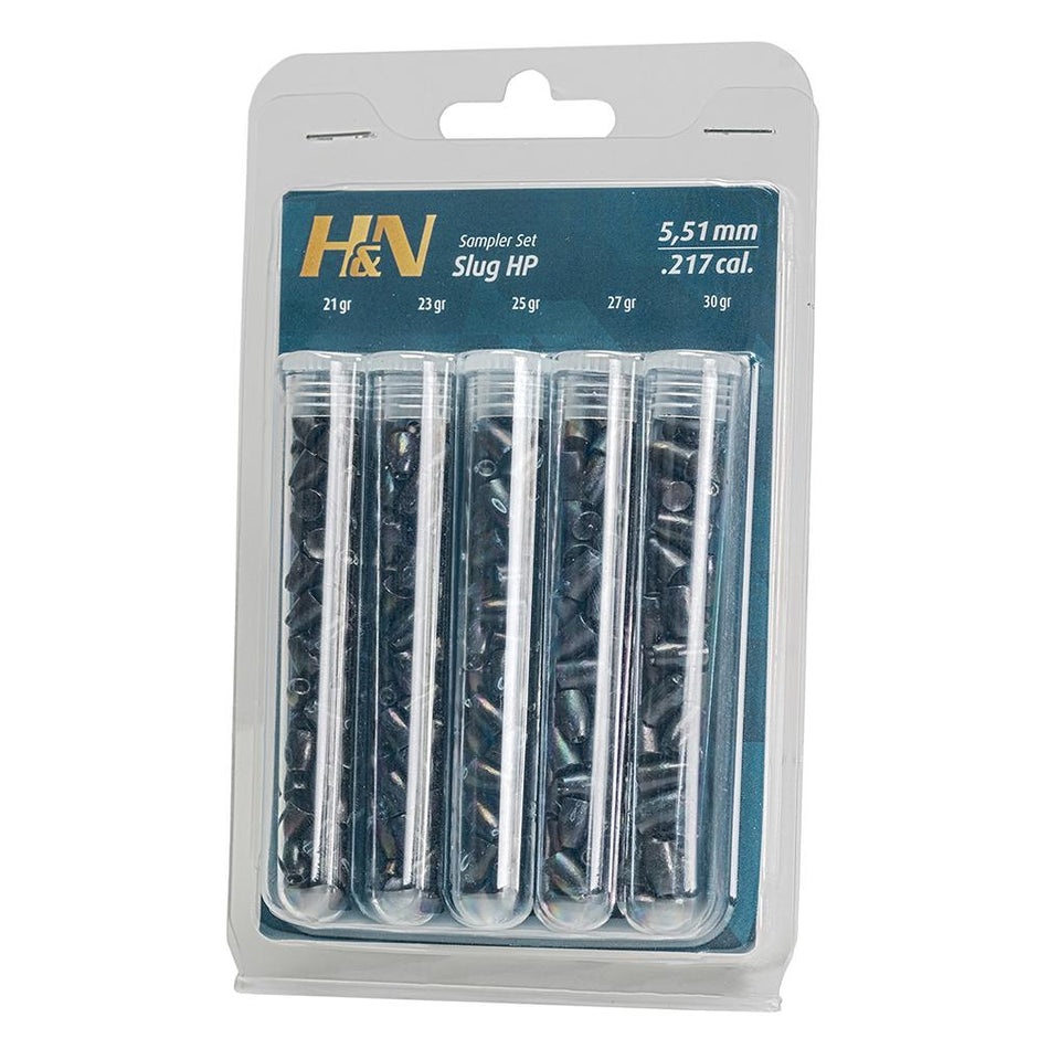 H&N Slug Sampler .22 Cal 5.51mm Head Airgun Slugs 150 Count