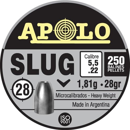 Hatsan Apolo .22 Caliber 28gr Airgun Slug Pellets 250 Count