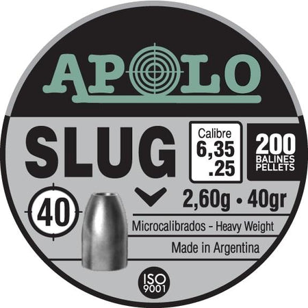 Hatsan Apolo .25 Cal Slug Air Rifle Pellets 40 Grain 200-Count