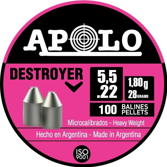 Hatsan Apolo Destroyer High-Power Air Rifle Pellets .22 Cal 28 gr 100 Pack