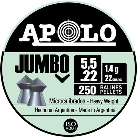 Hatsan Apollo Jumbo .22 Cal 22 Grain Precision Air Rifle Pellets 250ct