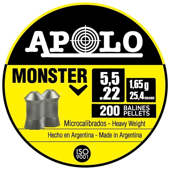 Hatsan Apolo Monster Air Pellets .22 Cal 200ct 25.4 Grain