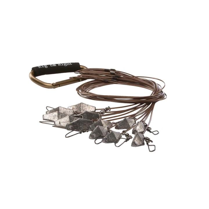 Rig'Em Right Xtreme Cable Decoy Anchors with Carabiner 4oz 48 Inch 12pk