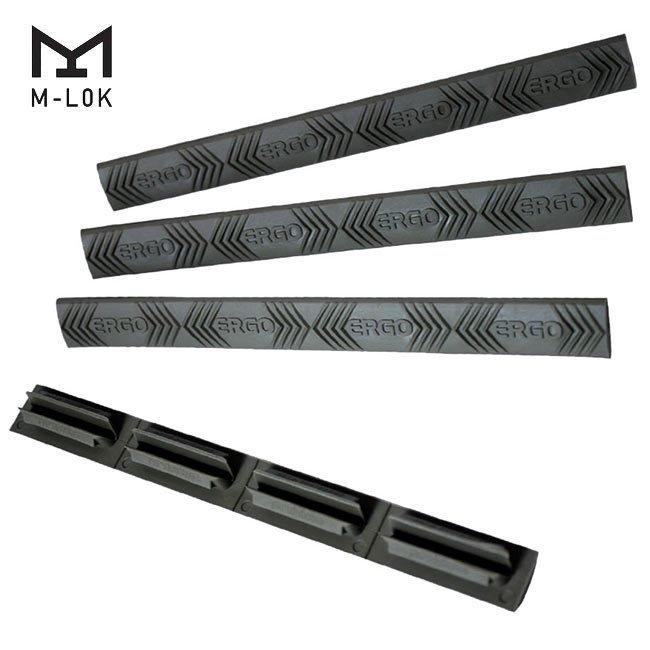 ERGO 4-Slot WedgeLock Modular M-LOK Rail Cover Set Black
