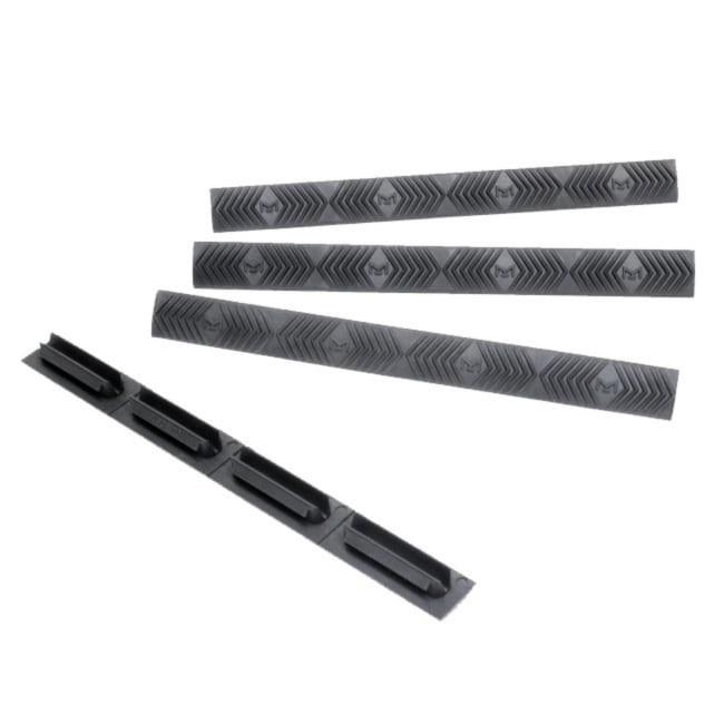 Ergo Wedgelok Graphite Grey M-LOK Compatible Rail Covers 4/ct - Non-Slip Texture