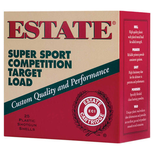 Estate Cartridge SS208 Super Sport Competition Target 20 Gauge 2-3/4 7/8oz #8 1200 fps