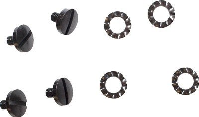Beretta Grip Screw Kit 4ea Slotted Head Matte Black Finish with Washers 92 and 80 Series