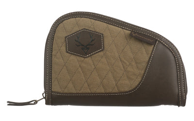 Evolution Outdoor President Pistol Case for Handguns Up to 8", Dual Compound Foam, Leatherette Trim, Brown