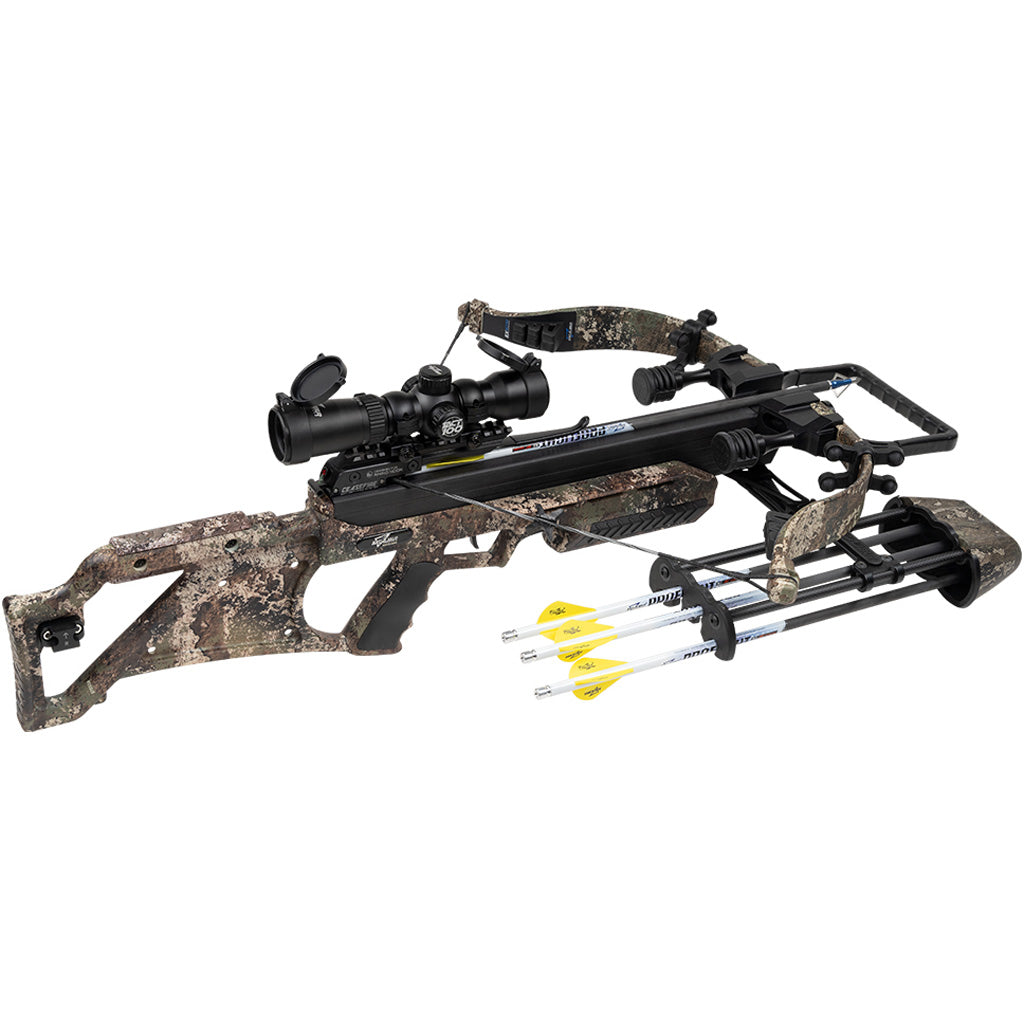 Excalibur Micro Suppressor Extreme Crossbow Strata with Charger EXT and Tact100 Scope