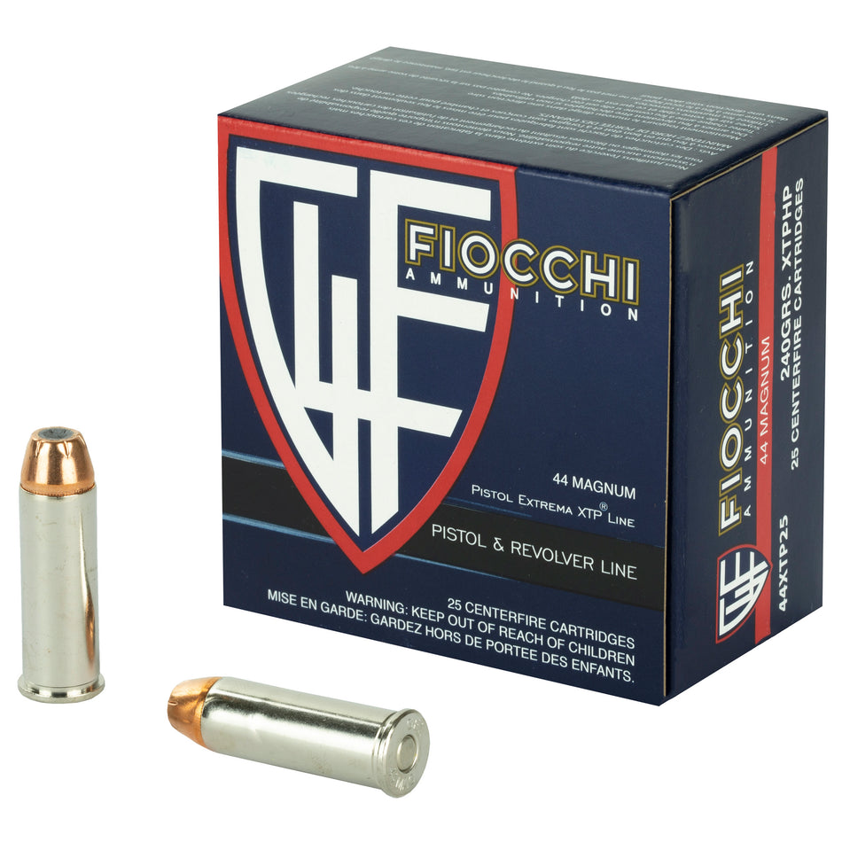 Fiocchi Hyperformance Hornady XTP Hollow Point 240 Grain .44 Magnum 1350 fps