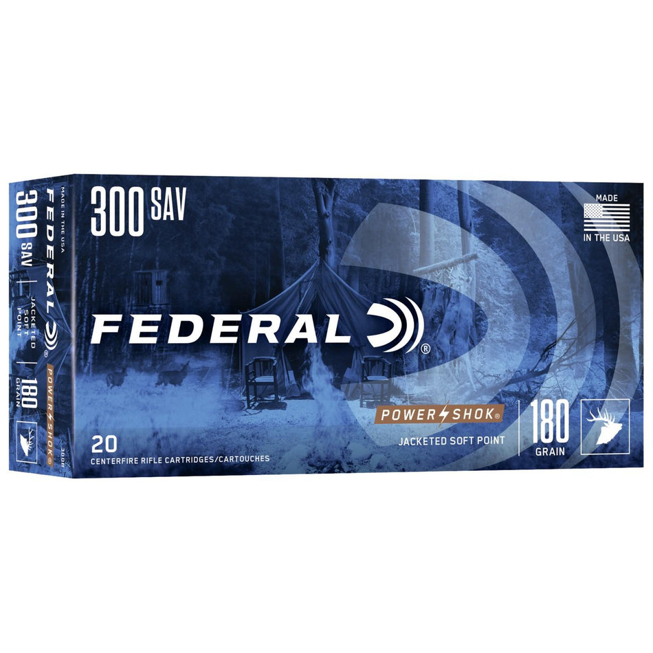 Federal PowerShok .300 Savage 180 grain Soft Point ammunition