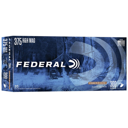 Federal PowerShok Soft Point 300 Grain .375 H&H Mag