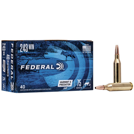 American Eagle Varmint & Predator Jacketed Hollow Point 75 Grain .243 Winchester 3375 fps