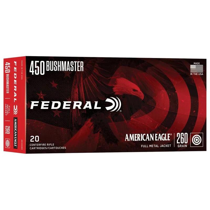 Federal AMERICAN EAGLE .450 Bushmaster 260 grain Full Metal Jacket ammunition