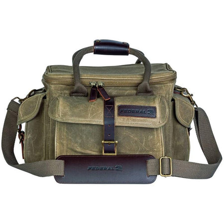 Federal Premium Shooting Range Bag OD Green 18oz Waxed Canvas