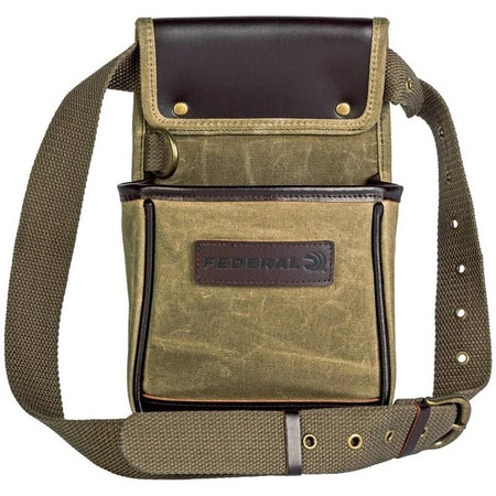 Federal Premium Clay Shooting Shell Pouch OD Green 18oz Waxed Canvas