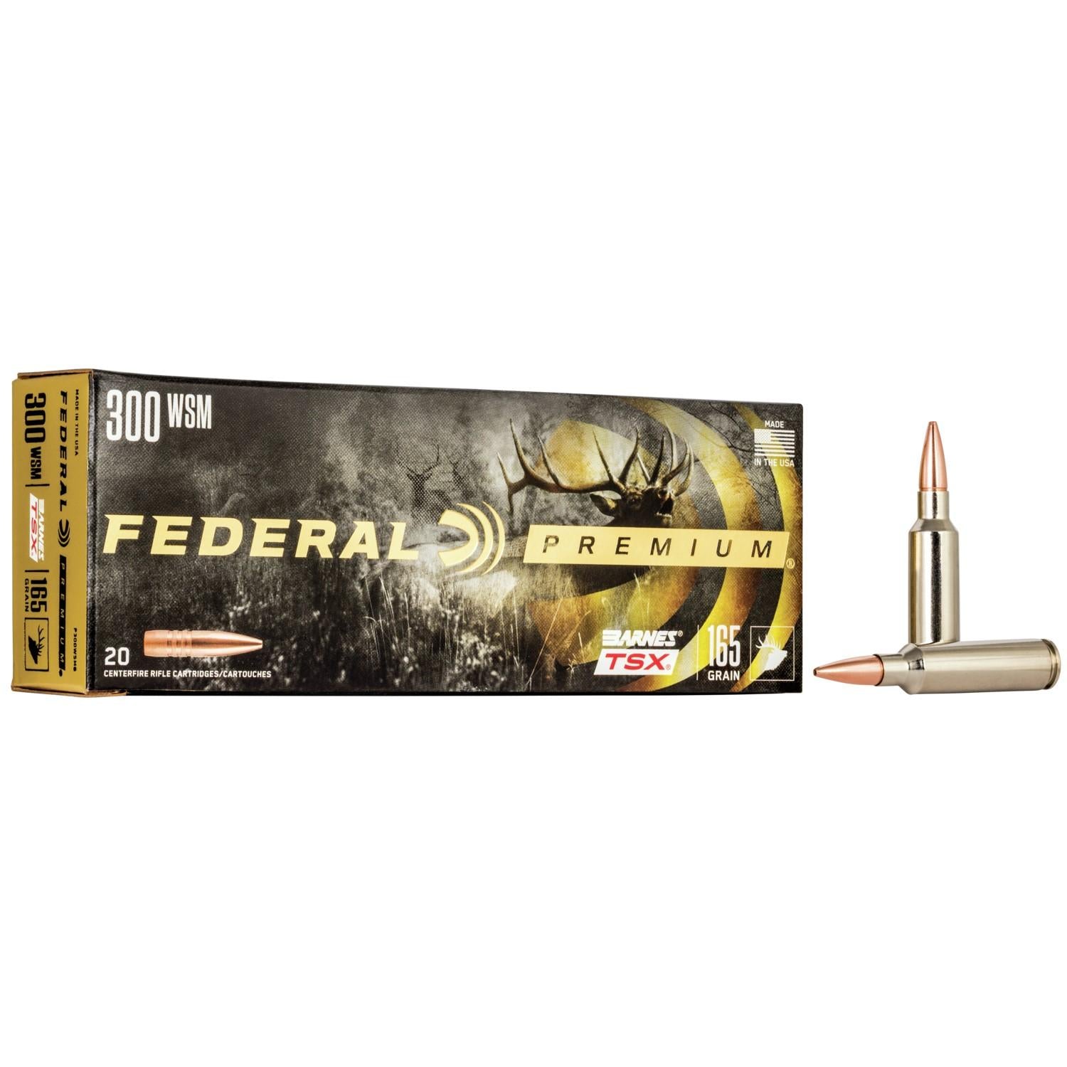Federal Premium .300 WSM 165 grain Barnes TSX ammunition