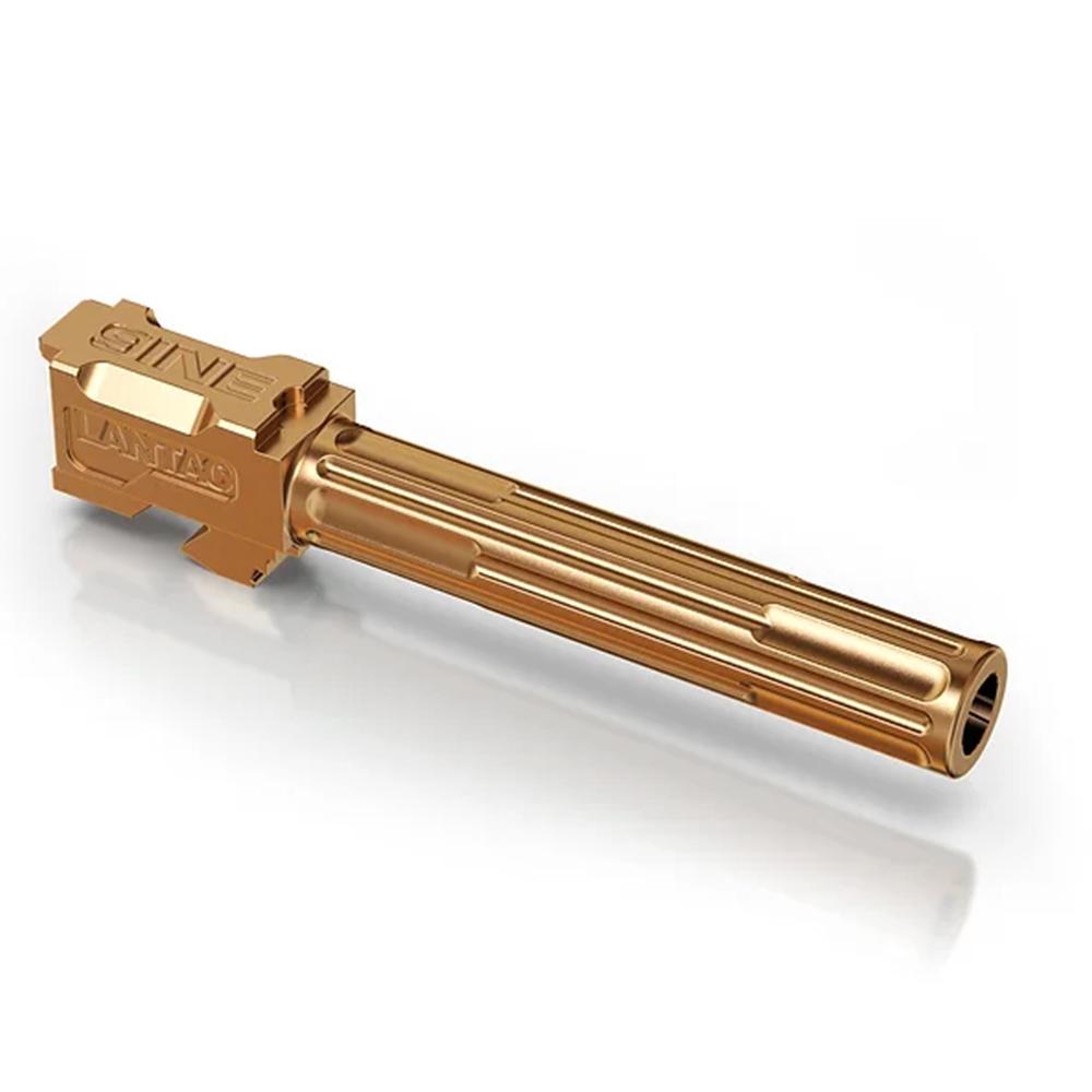 Lantac 9ine Glock 17 Gen 3/4 Fluted Non-Threaded Match Grade Barrel Bronze TiN Coating