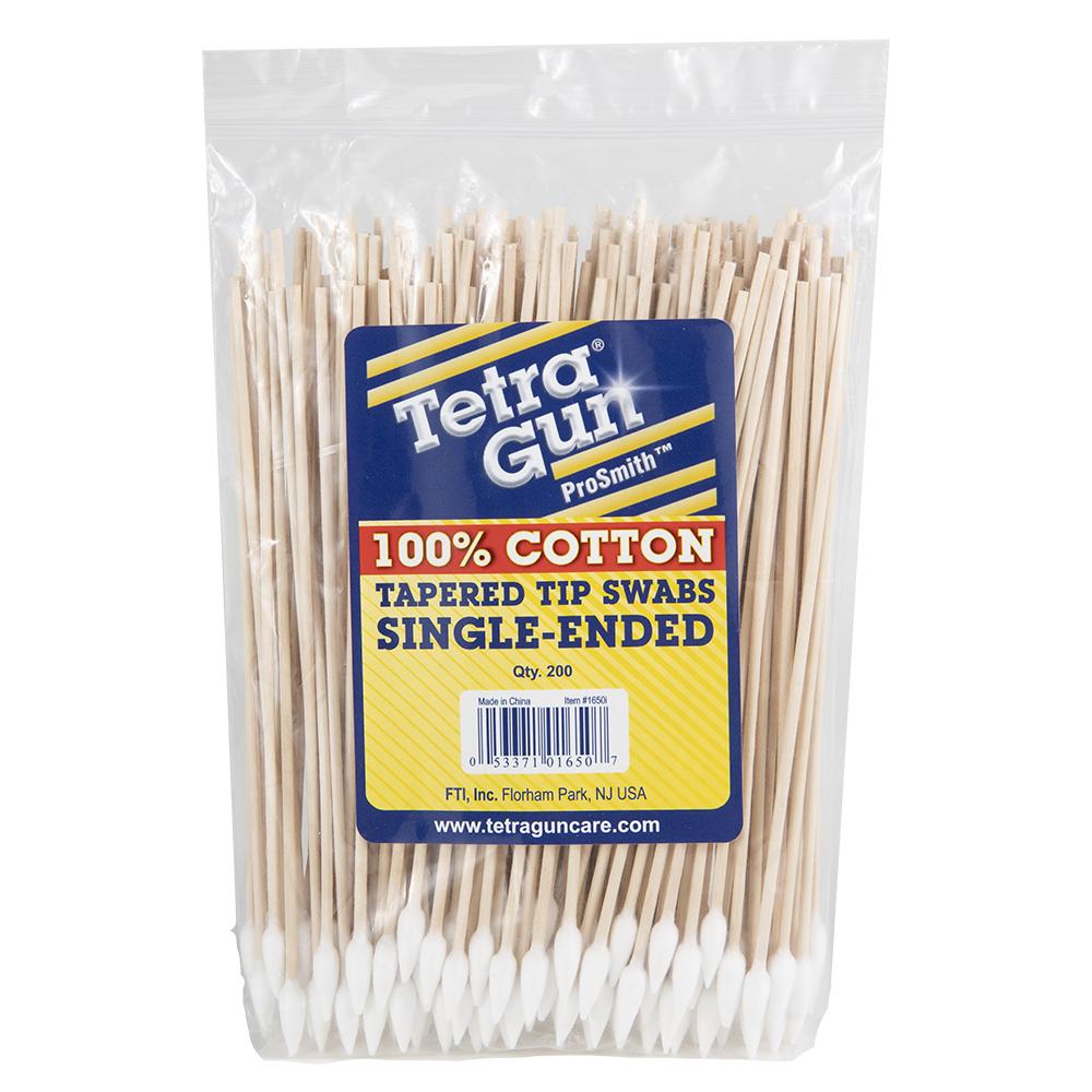 ProSmit 200-Count Tapered-Tip Cotton Swabs 6" for Gun Cleaning