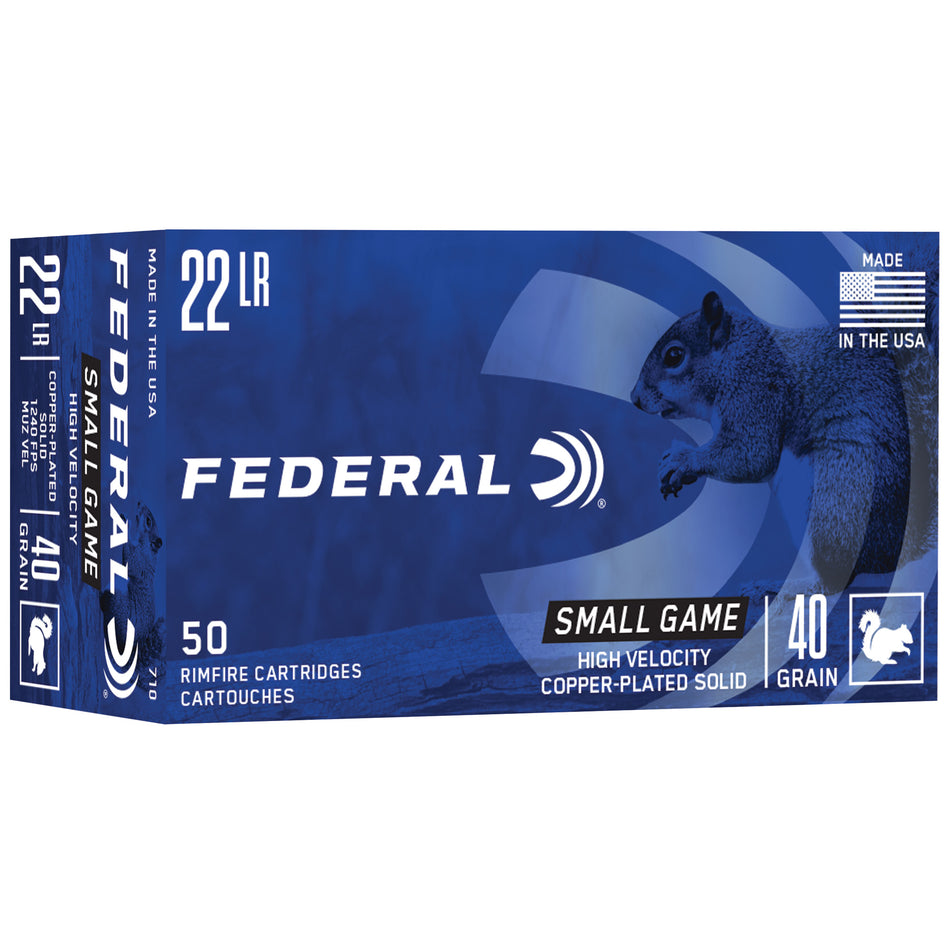 Federal Game-Shok .22 Long Rifle 40 grain Copper Plated Solid ammunition