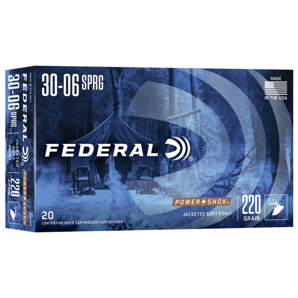 Federal Power-Shok .30-06 Springfield 220 Gr JSP