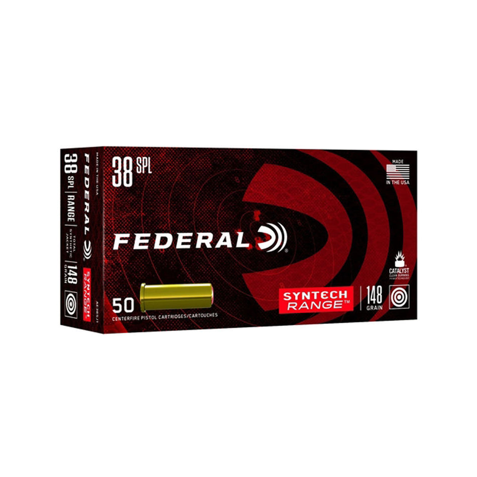 Federal Syntech Range .38 Special 148 grain Synthetic Jacket Wadcutter ammunition
