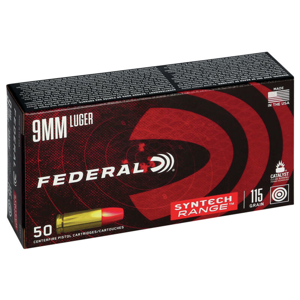 Federal Syntech Range 9mm Luger / Parabellum 115 grain Total Synthetic Jacket ammunition