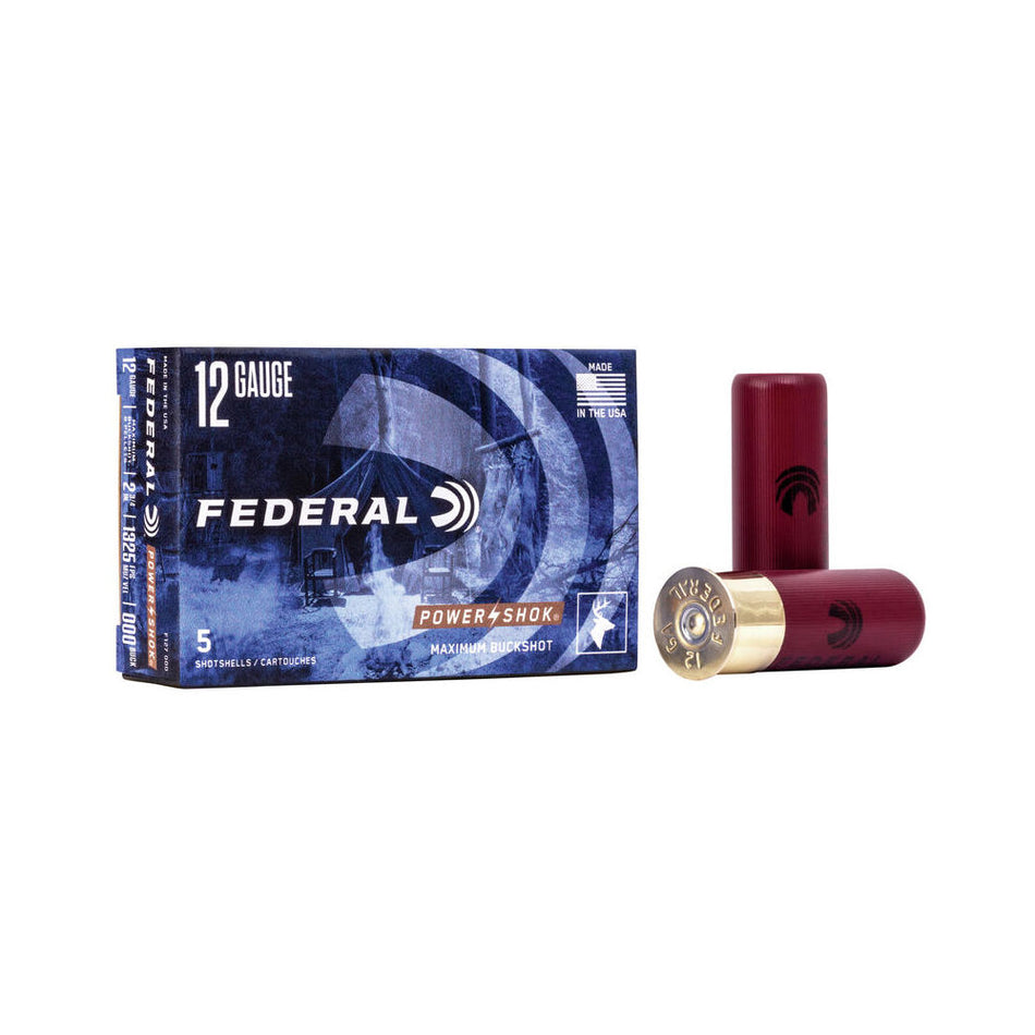 Federal F127000 Power-Shok Magnum 12 Gauge 2-3/4  #000 Buck 1325 fps