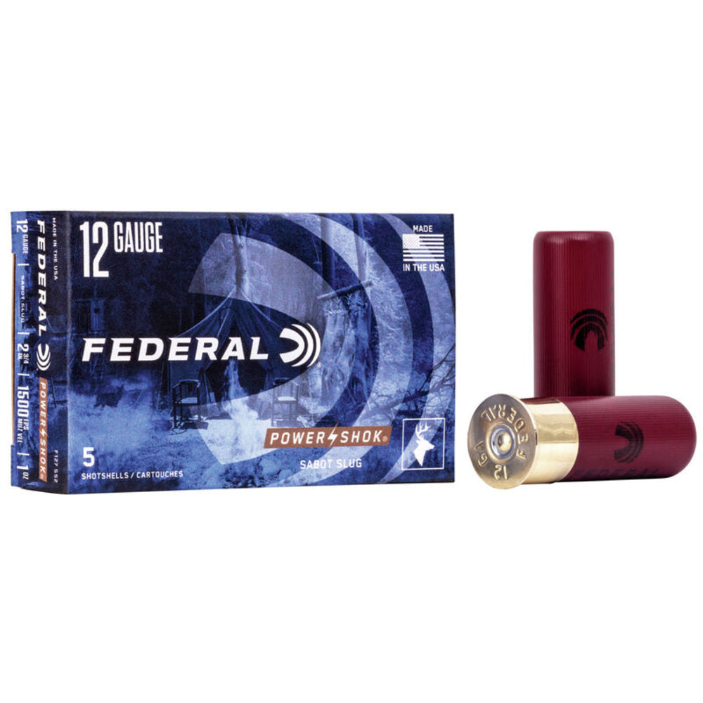 Federal F127SS2 Power-Shok Shotshell 12 Gauge 2-3/4 1oz #Sabot Slug 1500 fps