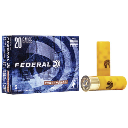 Federal F203SS2 Power-Shok Shotshell 20 Gauge 2-3/4 7/8oz #Sabot Slug 1450 fps