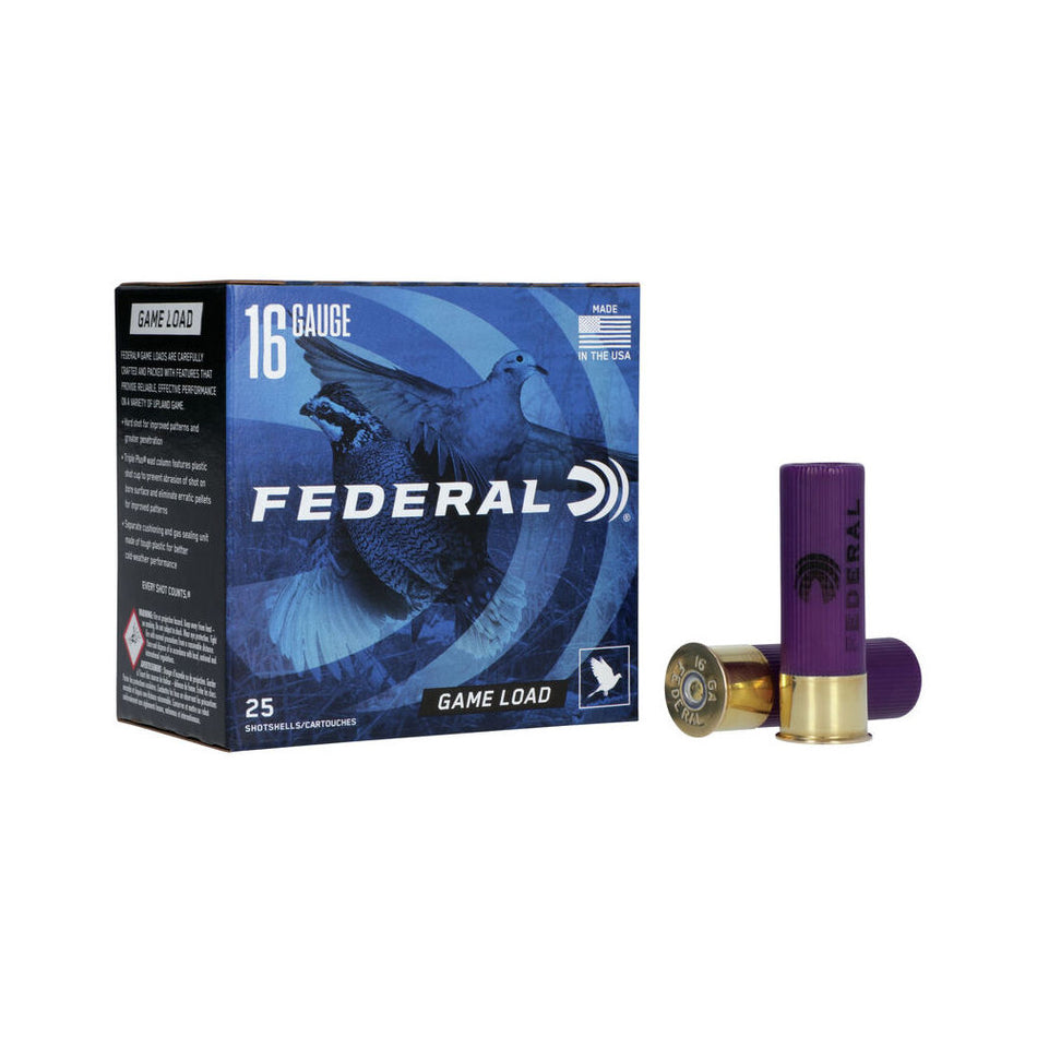 Federal H1607.5 Game-Shok Upland 16 Gauge 2-3/4 1oz #7.5 1165 fps