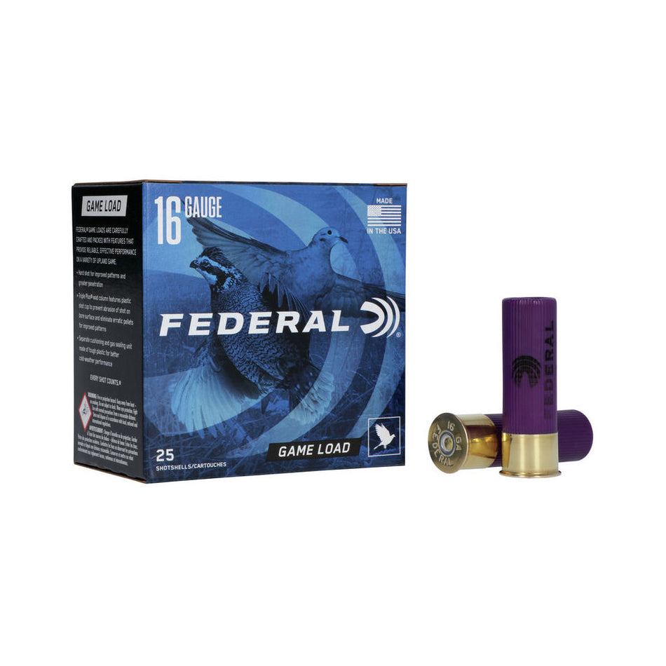 Federal H1608 Game-Shok Upland 16 Gauge 2-3/4 1oz #8 1165 fps