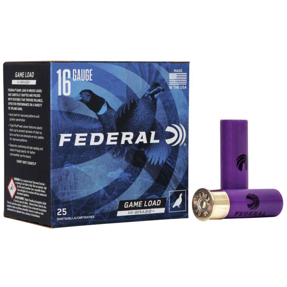 Federal Game-Shok High Brass 16 Gauge 2-3/4" 1-1/8 oz #4 Shot