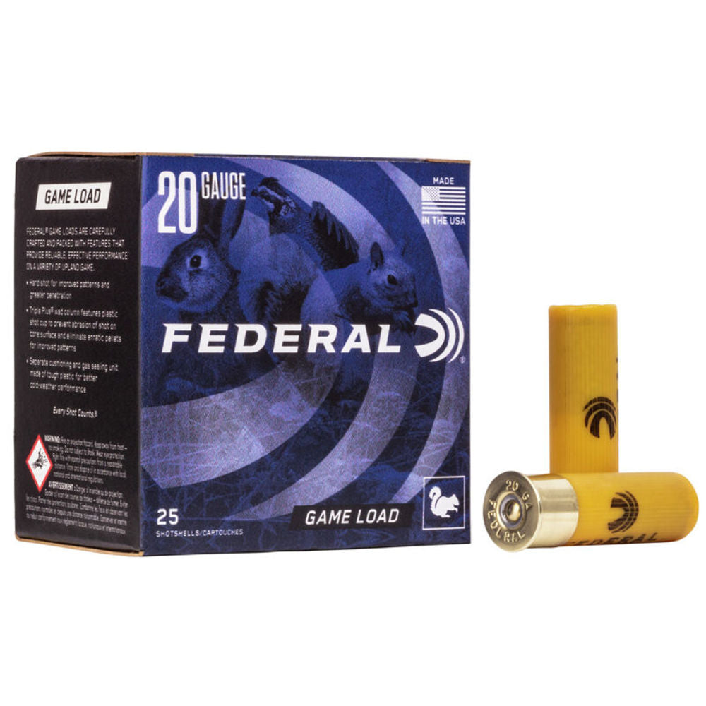 Federal Game-Shok Upland Load 20 Gauge 2.75 in. 7/8 oz. 8 Shot 25 rd.
