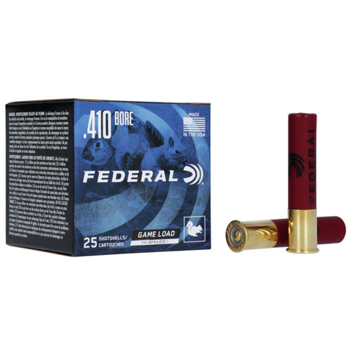 Federal Game-Shok Game Load Lead ShotUpland High Brass Shotgun Ammo .410 Bore 2.5 in 1/2 oz #7.5