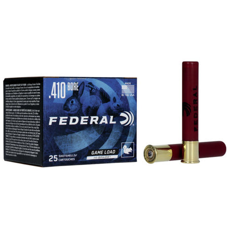Federal Game-Shok Game Load Lead ShotUpland High Brass Shotgun Ammo .410 Bore 3 in 11/16 oz #7.5