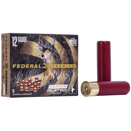 Federal Premium Copper Plated Vital Shok Magnum 18 Pellets Shotgun Ammo 12 Gauge 3.5 in 2-1/4 oz 00 Buck