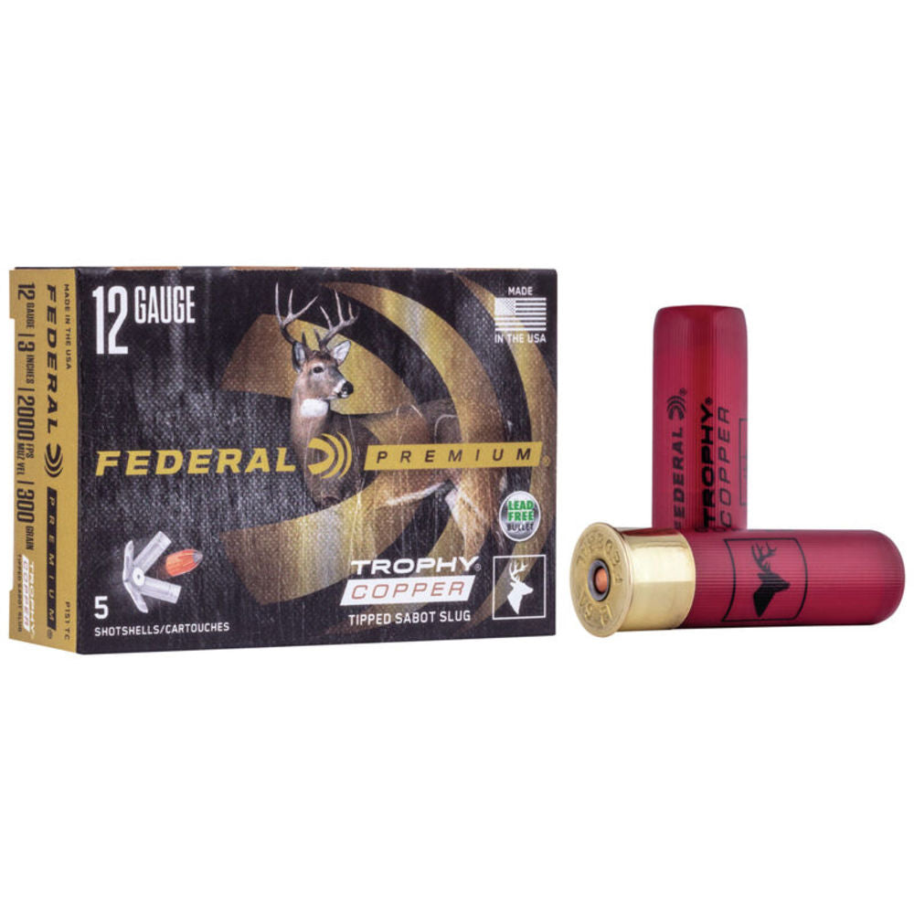 Federal Premium Trophy Copper Tipped Sabot Slug Slug 12 Gauge 2/3 oz 3 in